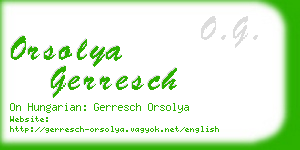 orsolya gerresch business card